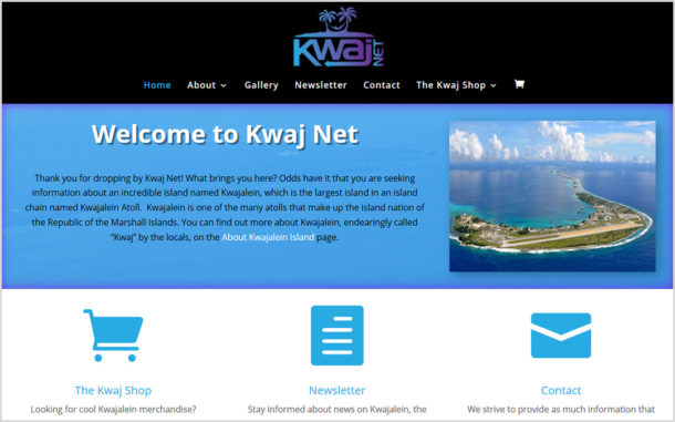 New Home Page Design - Kwaj Net