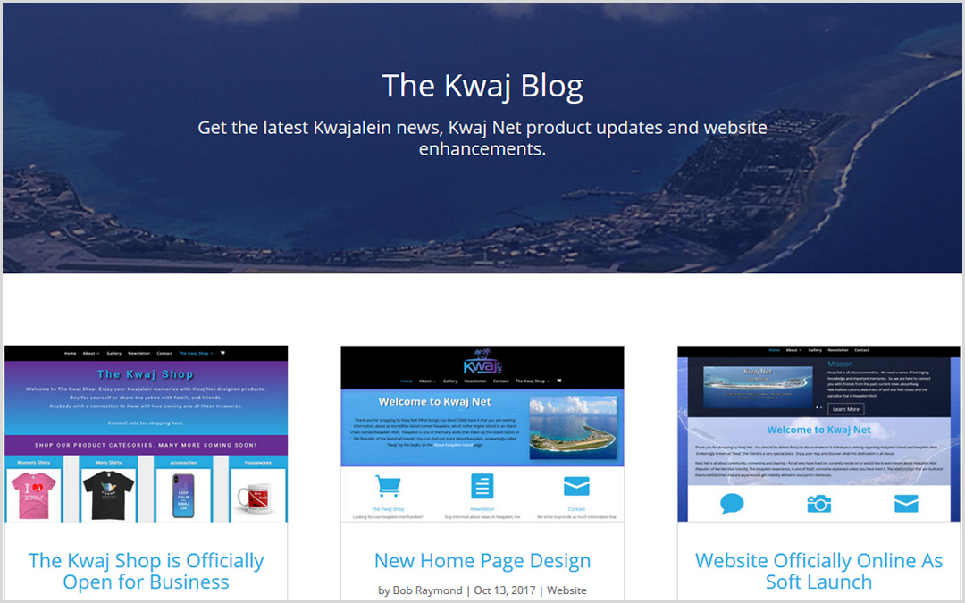 Launch of the Kwaj Blog