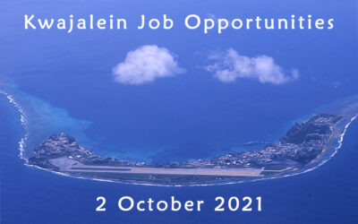 Kwajalein Job Opportunities 2 October 2021
